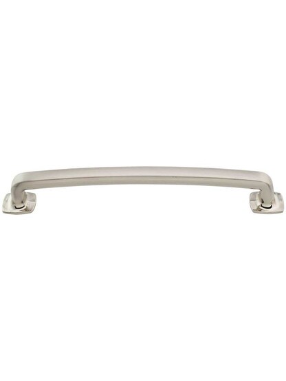 Belcastel Flat-Bottom Cabinet Pull - 6 1/4 inch Center-to-Center in Satin Nickel.
